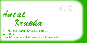 antal krupka business card